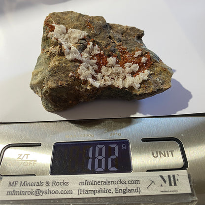 VANADINITE/CERUSSITE DE LA MINE DE PLOMB DU NAMIB, ERONGO, NAMIBIE 177g MF719