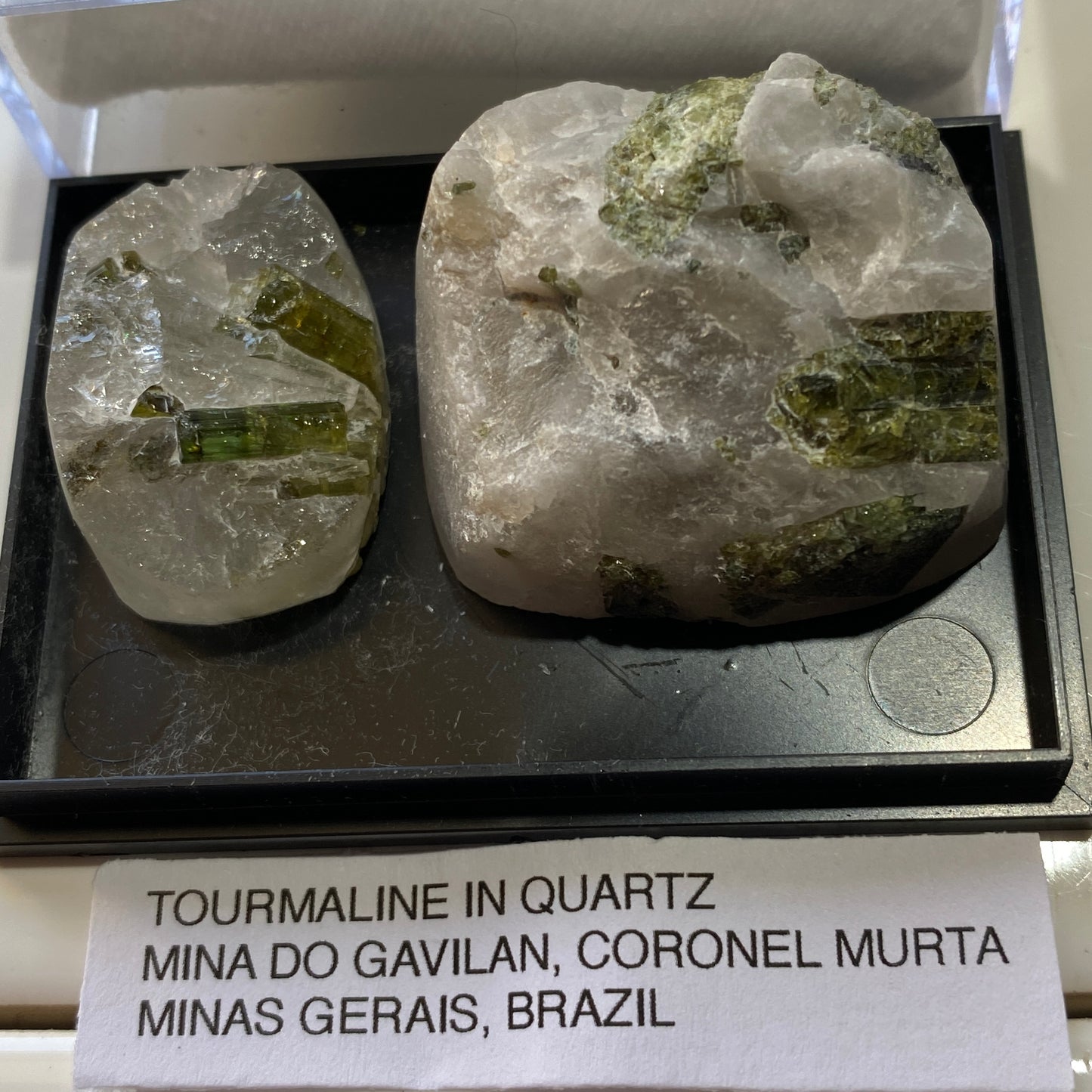 VERDILITE TOURMALINE IN QUARTZ - CORONEL MURTA, MINAS GERAIS, BRAZIL 33g MF4265