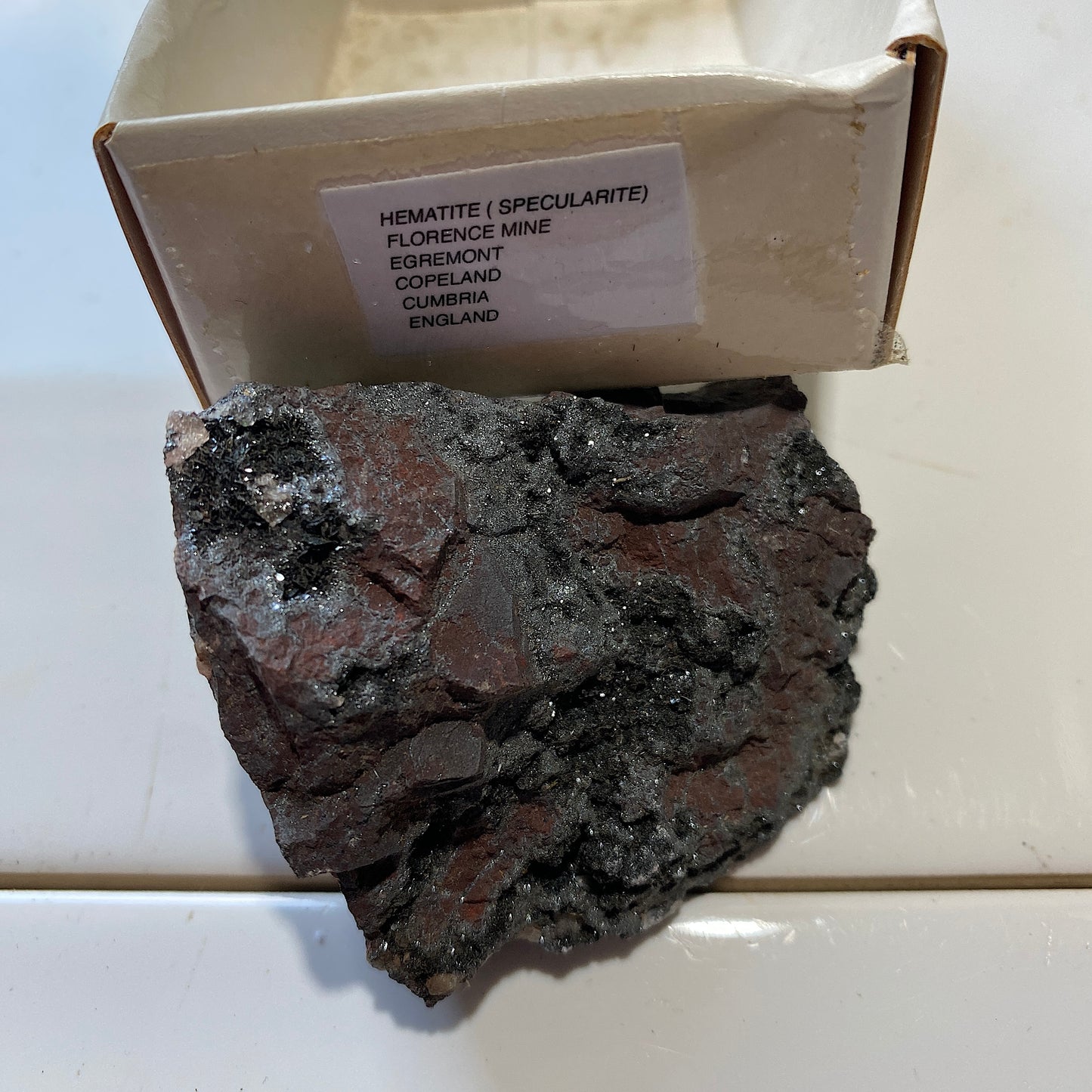 HEMATITE [SPECULARITE] FROM FLORENCE MINE, CUMBRIA. 130g 789