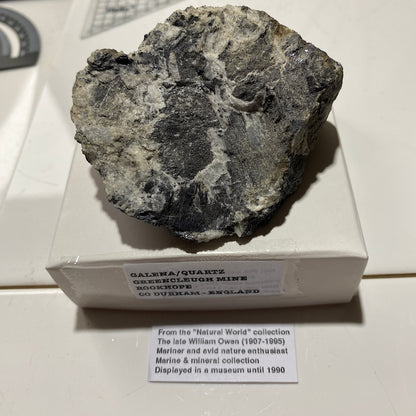 GALENA/QUARTZ : GREENCLEUGH MINE, ROOKHOPE, COUNTY DURHAM, ENGLAND 289g MF4714