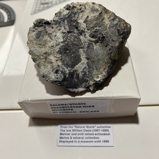 GALENA/QUARTZ : GREENCLEUGH MINE, ROOKHOPE, COUNTY DURHAM, ENGLAND 289g MF4714
