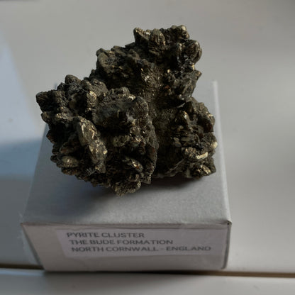 PYRITE CLUSTER FROM THE BUDE FORMATION, CORNWALL 82g MF237