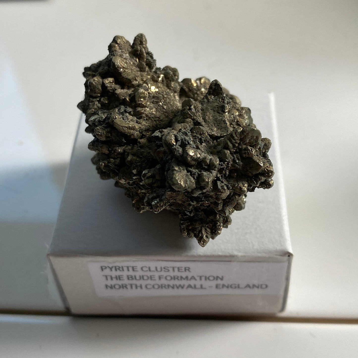 PYRITE CLUSTER FROM THE BUDE FORMATION, CORNWALL 82g MF237