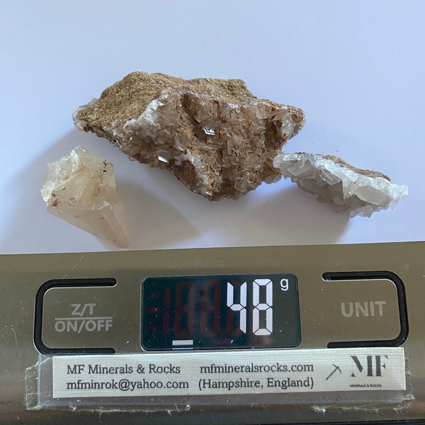 CALCITE x 3 SPECIMENS FROM TAFF'S WELL, GLAMORGAN, WALES MF4472