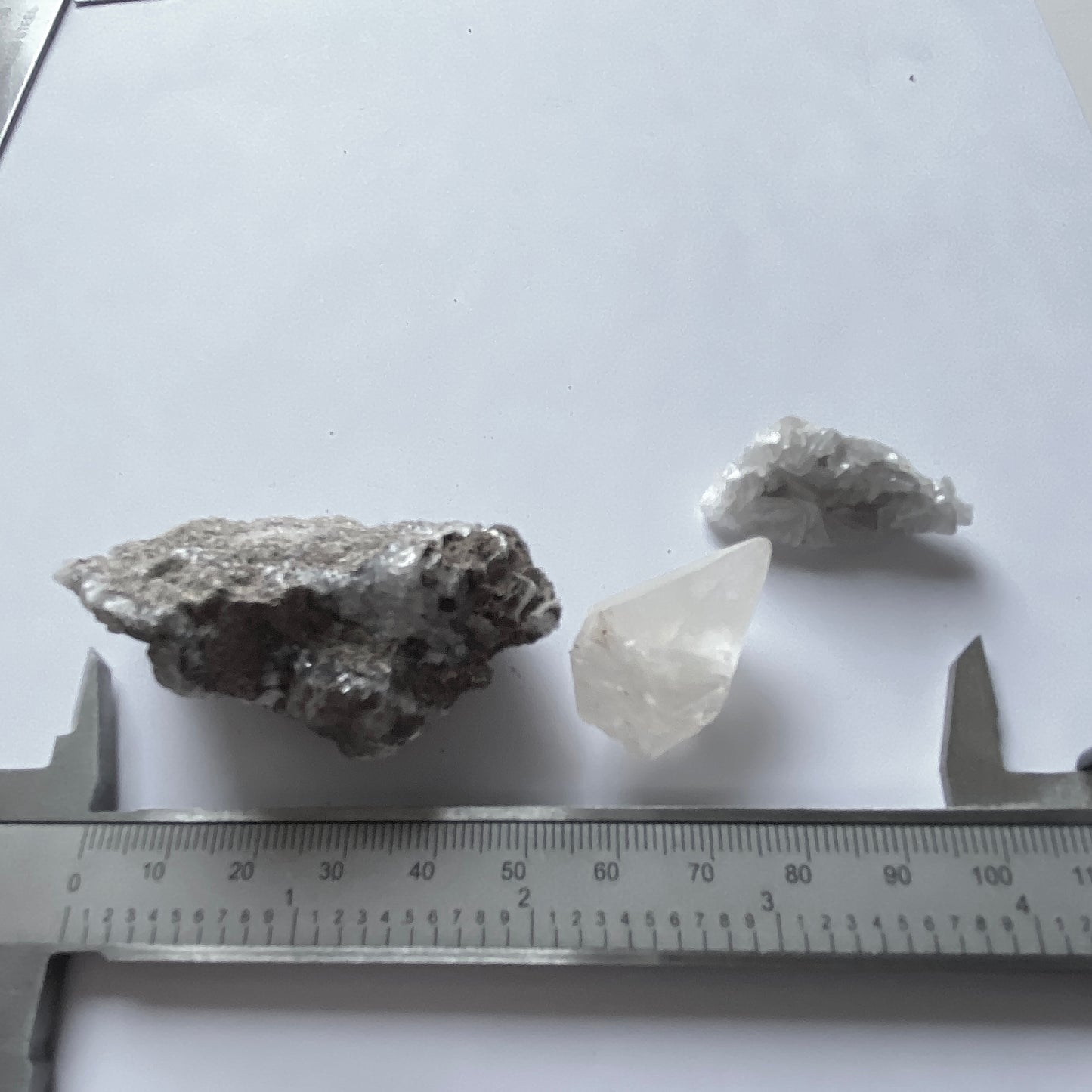 CALCITE x 3 SPECIMENS FROM TAFF'S WELL, GLAMORGAN, WALES MF4472