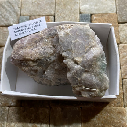 "MASSIVE" FLUORITE : MINERVA NO 1 MINE, ILLINOIS, U.S.A.  206g. MF5383