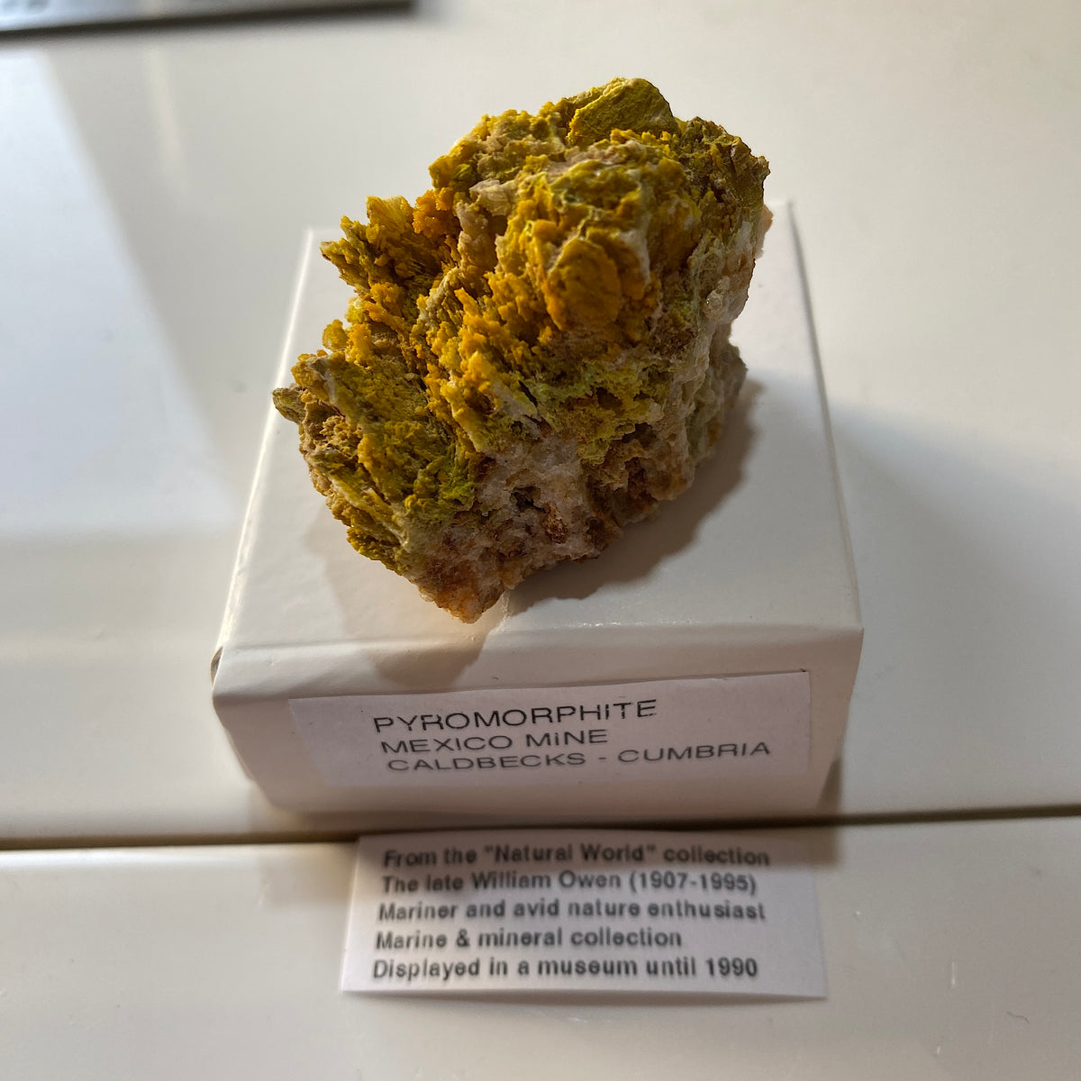 PYROMORPHITE : MEXICO MINE, CALDBECKS, CUMBRIA, ENGLAND 32g. MF5385