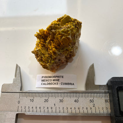 PYROMORPHITE : MEXICO MINE, CALDBECKS, CUMBRIA, ENGLAND 32g. MF5385