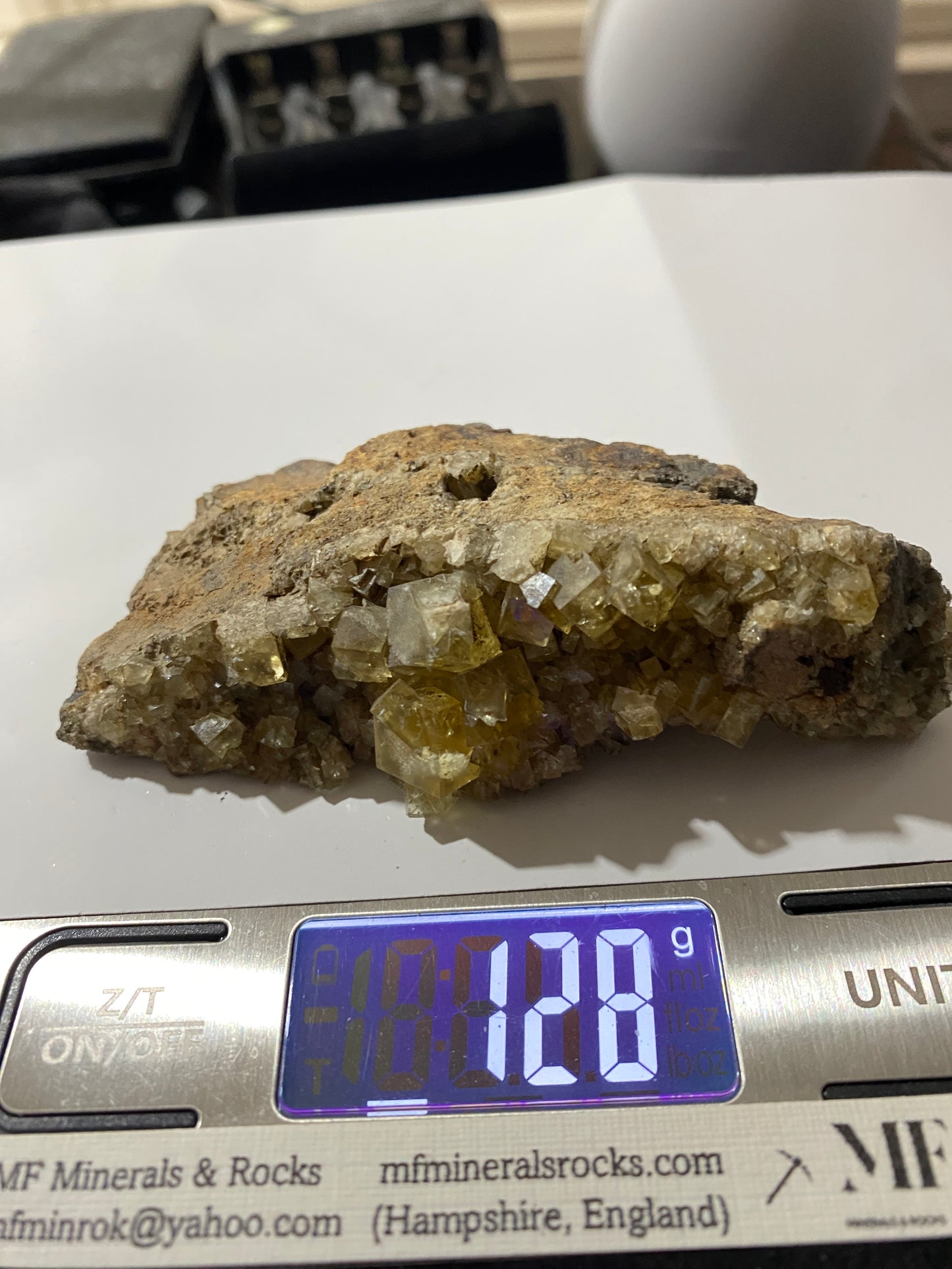 FLUORITE : HILTON MINE, SCORDALE, CUMBRIA, ENGLAND 128g MF4716