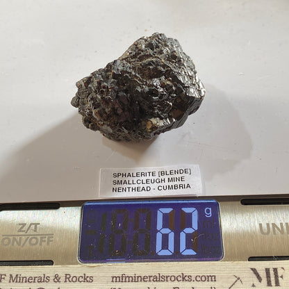 SPHALERITE (BLENDE) SOLID ; SMALLCLEUGH MINE, NENTHEAD, ALSTON MOOR, CUMBRIA 62g MF5386