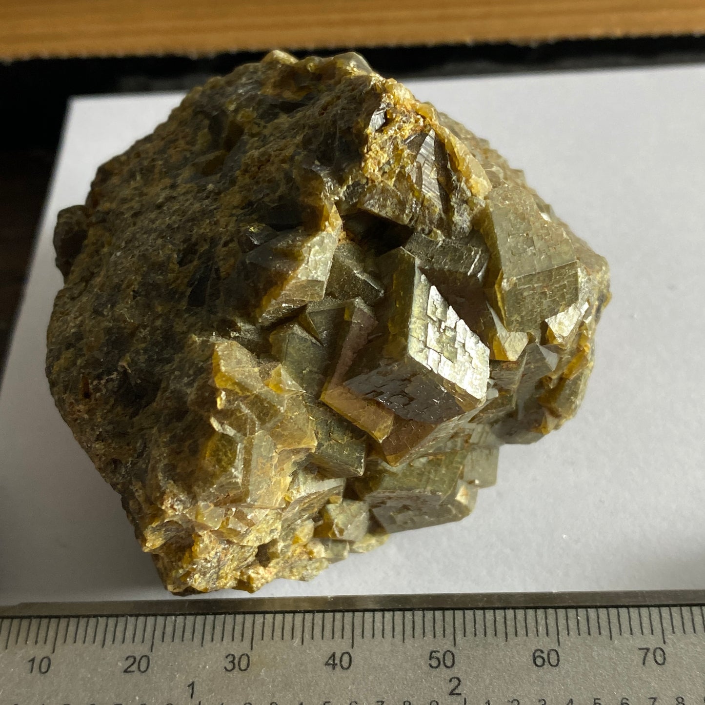 TOPAZOLITE [ANDRADITE GARNET VARIETY], RARE., QUARTZITE MT, ARIZONA. 242g MF1490