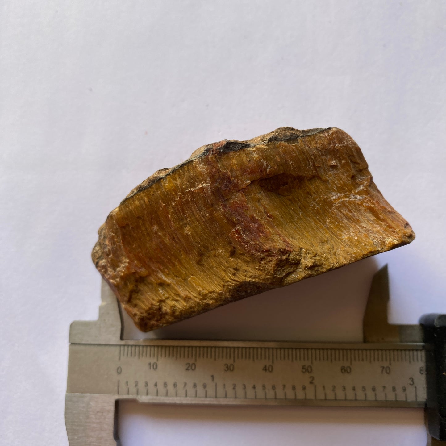 QUARTZ AFTER CROCIDOLITE [TIGERS EYE] UNTREATED - LESOTHO, AFRICA 159g MF841