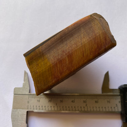 QUARTZ AFTER CROCIDOLITE [TIGERS EYE] UNTREATED - LESOTHO, AFRICA 159g MF841