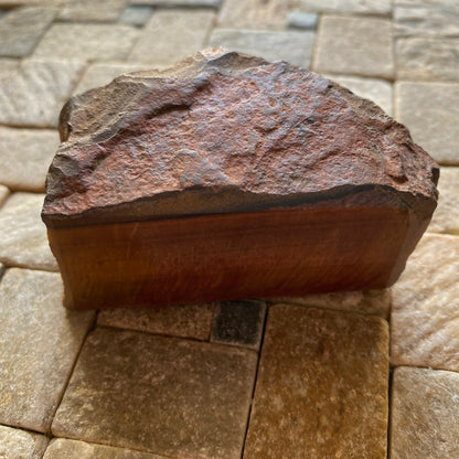 QUARTZ AFTER CROCIDOLITE [TIGERS EYE] UNTREATED - LESOTHO, AFRICA 159g MF841