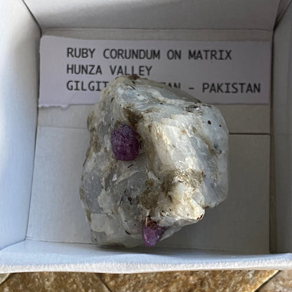 RUBY CORUNDUM ON MATRIX - HUNZA VALLEY, GILGIT-BALTISTAN, PAKISTAN  29g MF9946