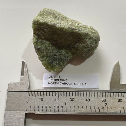OLIVINE : UNIMIN MINE, YANCY COUNTY, NORTH CAROLINA, U.S.A.  47g. MF5390
