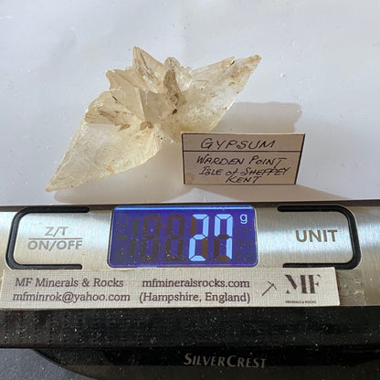 CRYSTALLINE GYPSUM : WATDEN POINT, ISLE OF SHEPPEY, KENT, ENGLAND 27g MF5391
