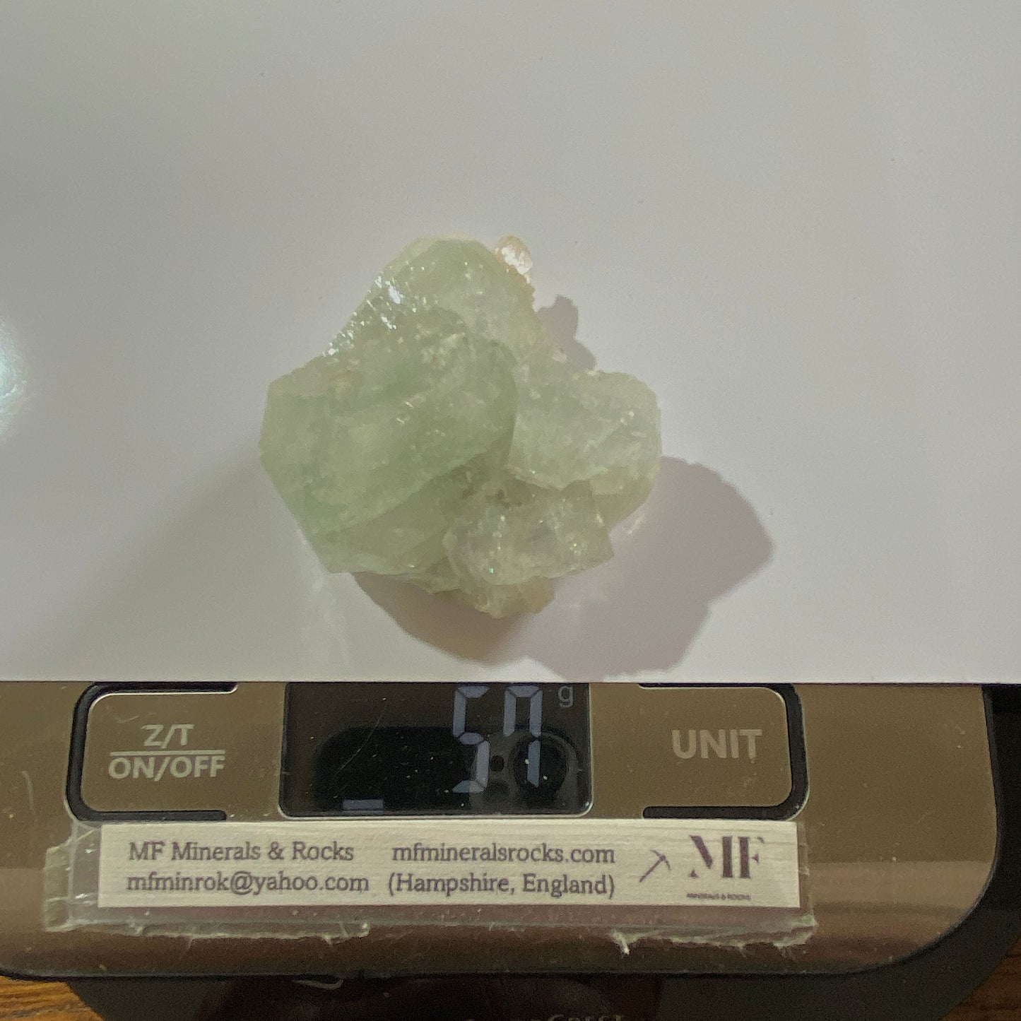 APOPHYLLITE DE LA CARRIÈRE DE PASHAN, MAHARASHTRA, INDE 60g MF806