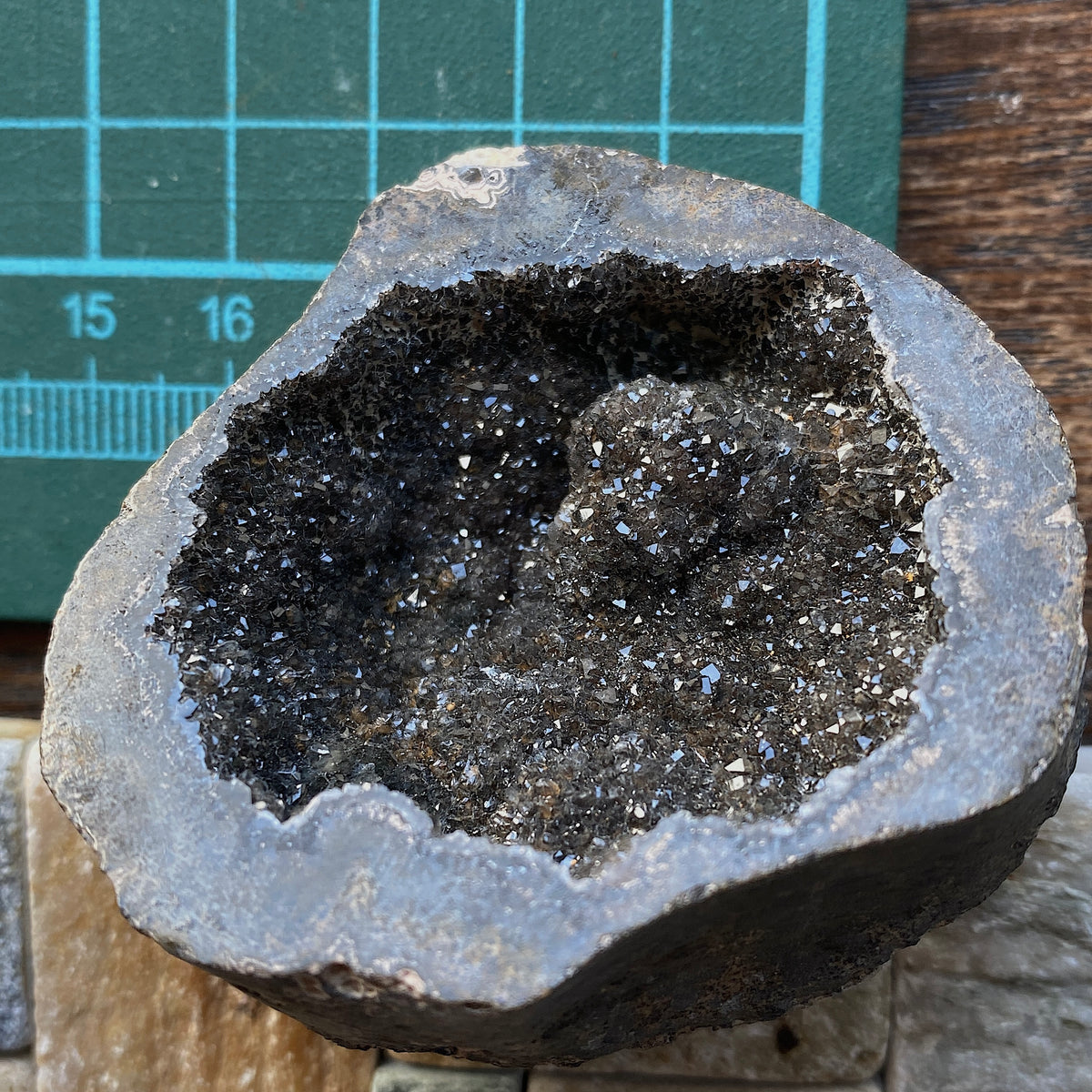 SMOKE QUARTZ IN VUG RARE SPECIMEN FROM: GOBOBOSEB MTS., NAMIBIA 77g MF5393