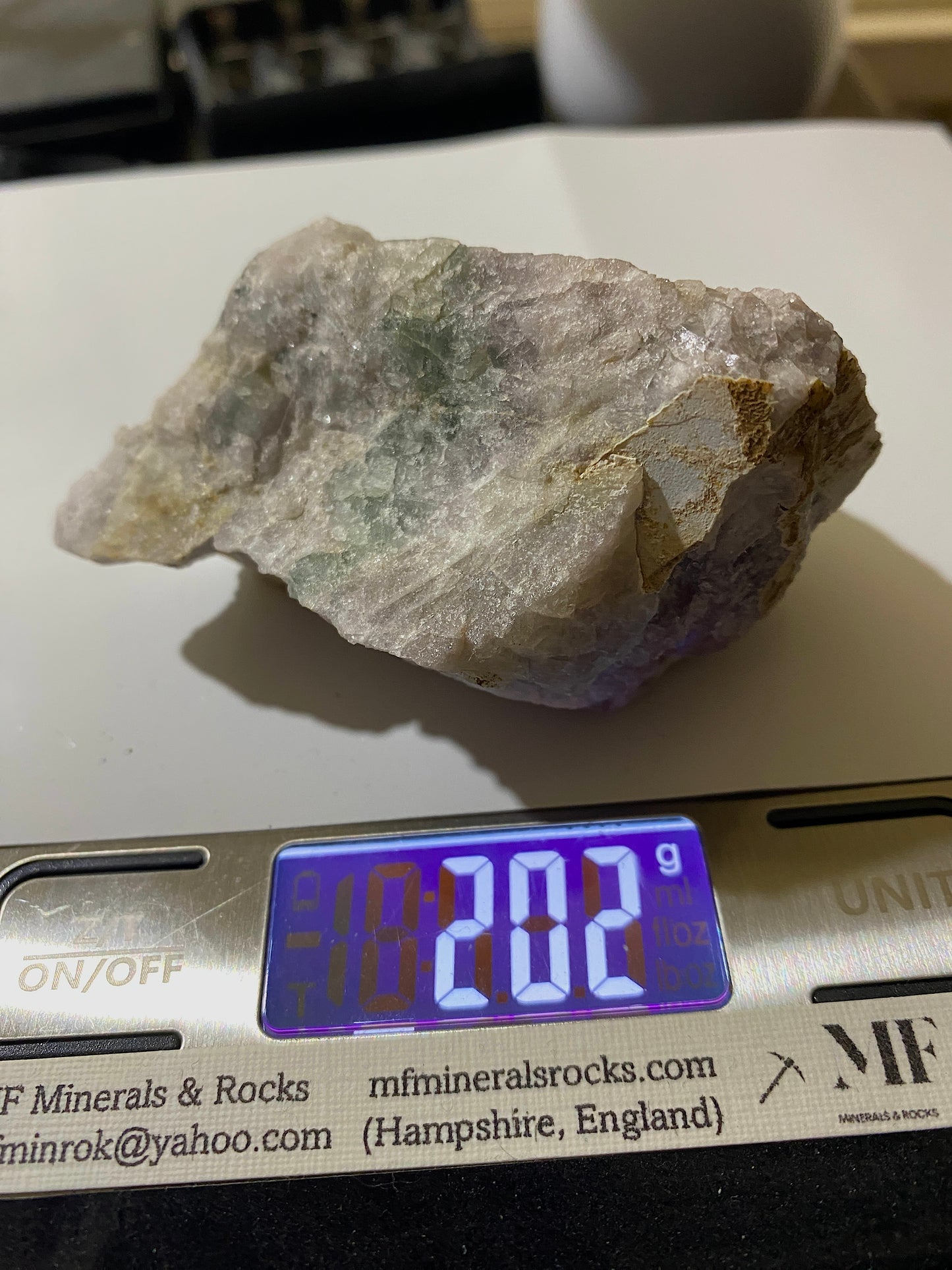 FLUORITE "MASSIVE" : MINERVA NO 1 MINE, GARDIN COUNTY, ILLINOIS, U.S.A. 202g MF4723