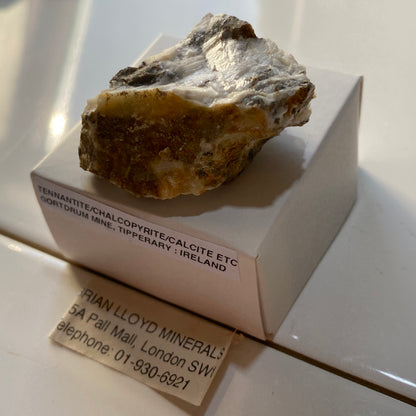 TENNANTITE/CALCITE/CHALCOPYRITE ETC : GORTDRUM MINE, TIPPERARY, IRELAND 27g. MF5395