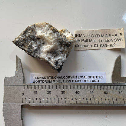 TENNANTITE/CALCITE/CHALCOPYRITE ETC : GORTDRUM MINE, TIPPERARY, IRELAND 27g. MF5395