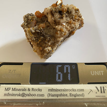 WULFENITE [ETC] - ERUPCION MINE, LPOS LAMENTOS, CHUHUAHUA, MEXICO 67g. MF823