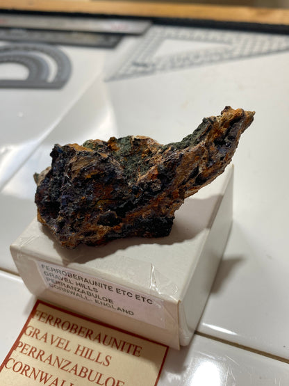 FERROBERAUNITE [ETC] : GRAVEL HILL MINE, PERRANZABULOE, CORNWALL. 26g MF4726