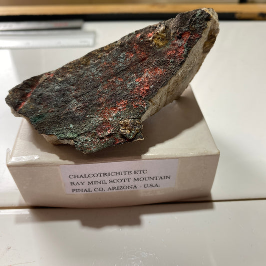 CHALCOTRICHITE ON MATRIX - RAY MINE, SCOTT MOUNTAIN, PINAL COUNTY, ARIZONA, U.S.A. 108g MF832