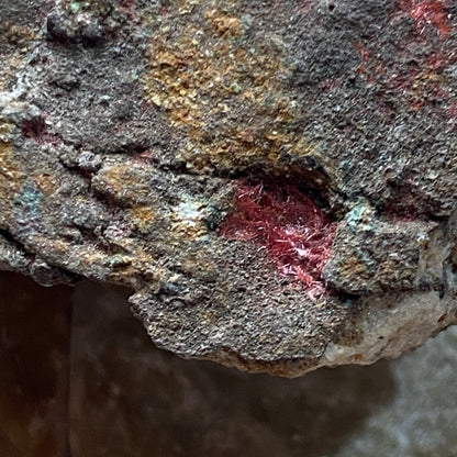 CHALCOTRICHITE ON MATRIX - RAY MINE, SCOTT MOUNTAIN, PINAL COUNTY, ARIZONA, U.S.A. 108g MF832