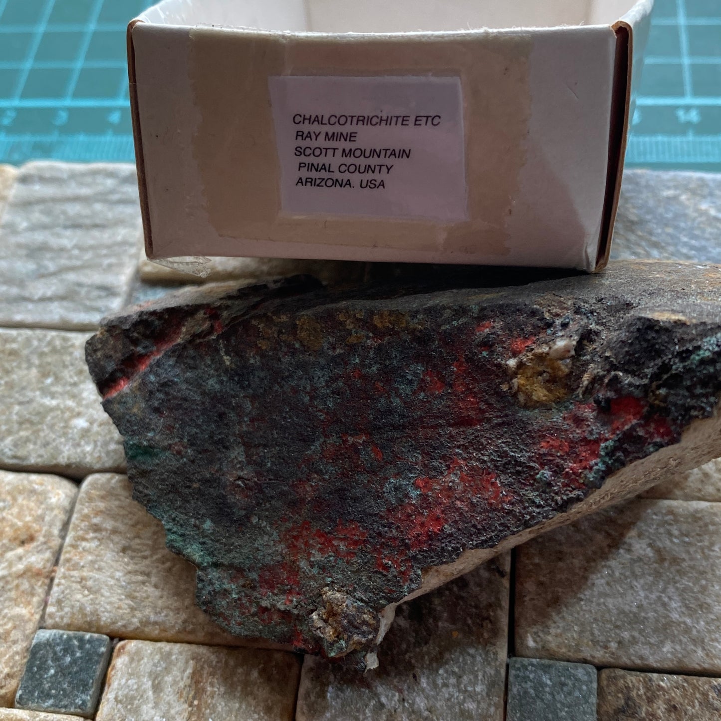 CHALCOTRICHITE ON MATRIX - RAY MINE, SCOTT MOUNTAIN, PINAL COUNTY, ARIZONA, U.S.A. 108g MF832