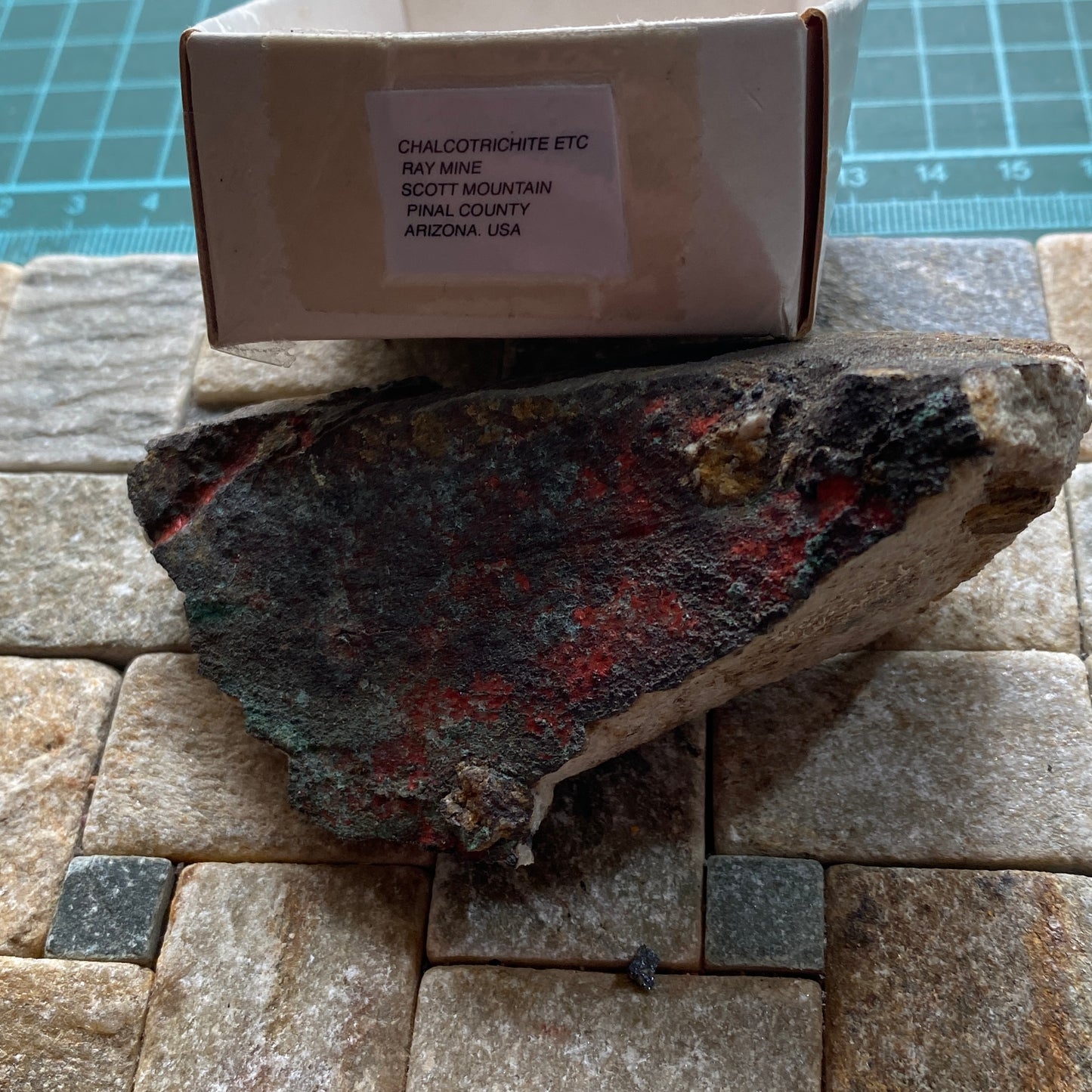 CHALCOTRICHITE ON MATRIX - RAY MINE, SCOTT MOUNTAIN, PINAL COUNTY, ARIZONA, U.S.A. 108g MF832