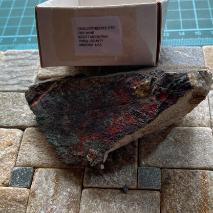 CHALCOTRICHITE ON MATRIX - RAY MINE, SCOTT MOUNTAIN, PINAL COUNTY, ARIZONA, U.S.A. 108g MF832
