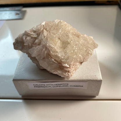 CALCITE WITH HEMATITE - FRIZINGTON, COPELAND, CUMBRIA - ENGLAND