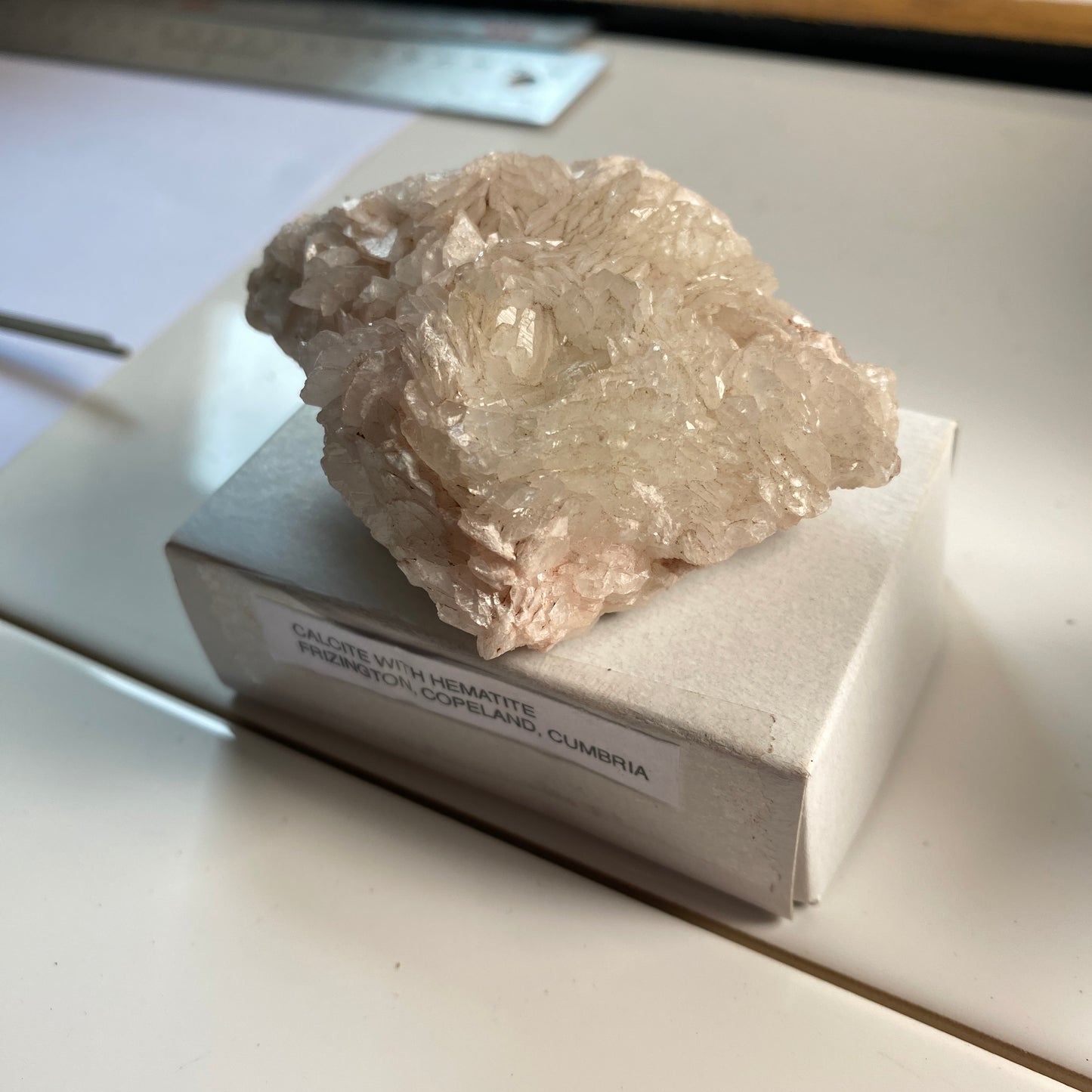 CALCITE WITH HEMATITE - FRIZINGTON, COPELAND, CUMBRIA - ENGLAND