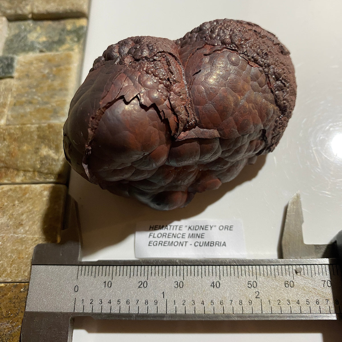 HEMATITE "KIDNEY" IRON ORE : FLORENCE MINE, EGREMONT, CUMBRIA  310g MF5399