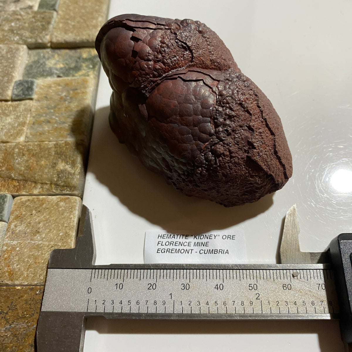 HEMATITE "KIDNEY" IRON ORE : FLORENCE MINE, EGREMONT, CUMBRIA  310g MF5399