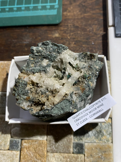 QUARTZ ETC ETC : CRADDOCK MOOR MINE, ST CLEER, CORNWALL ENGLAND. 202g MF4729
