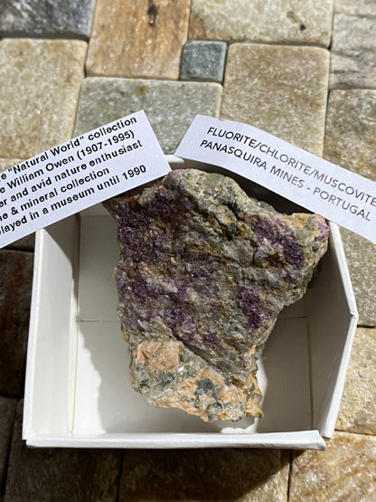 FLUORITE/CHLORITE/MUSCOVITE : PANASQUEIRA MINES, PORTUGAL  56g MF4730