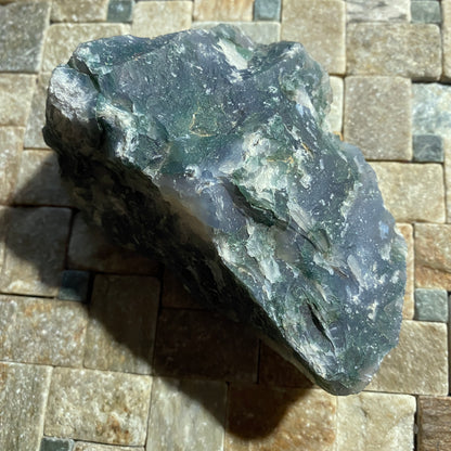 ÁGATA VERDE CON CUARZO DE MORBI, INDIA GRANDE 553g MF895