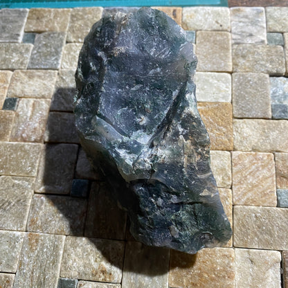 ÁGATA VERDE CON CUARZO DE MORBI, INDIA GRANDE 553g MF895