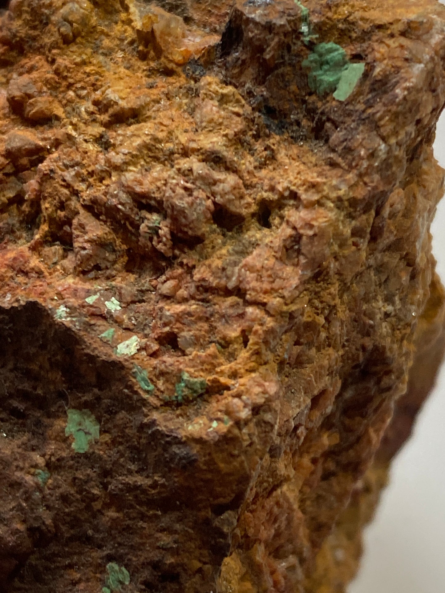 TORBERNITE CRYSTALS [RADIOACTIVE] ON LIMONITE  : OLD GUNNISLAKE MINE, CORNWALL  213g MF4732