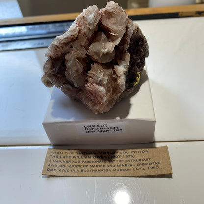 GYPSUM [SELENITE] ETC : FLORISTELLA MINE, ENNA, SICILY, ITALY  298g MF5405