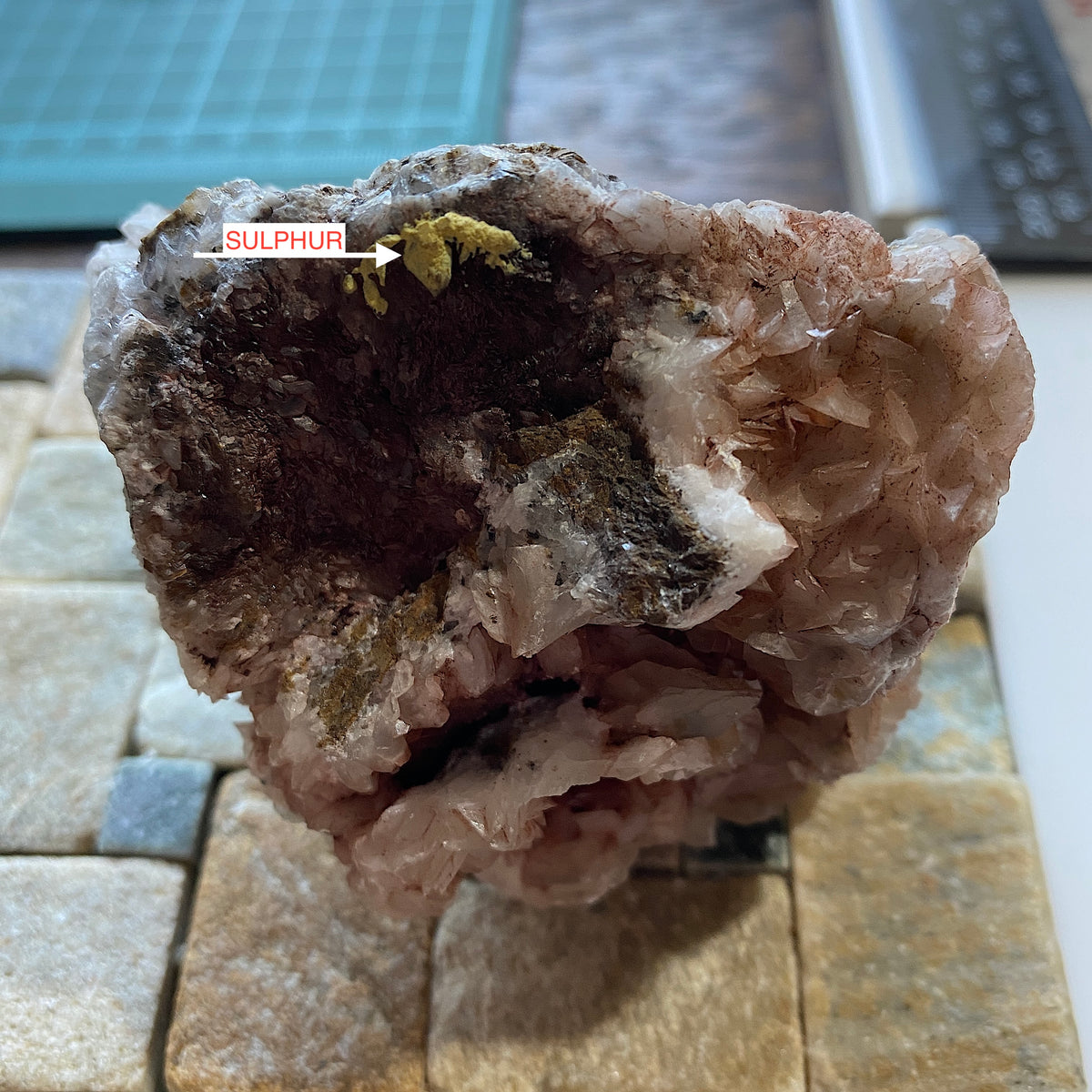 GYPSUM [SELENITE] ETC : FLORISTELLA MINE, ENNA, SICILY, ITALY  298g MF5405