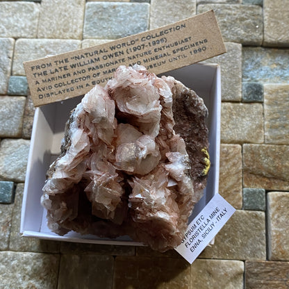 GYPSUM [SELENITE] ETC : FLORISTELLA MINE, ENNA, SICILY, ITALY  298g MF5405