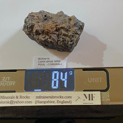 BORNITE [SOLID] : CARN BRAE MINE, POOL, CORNWALL. 84g. MF5406