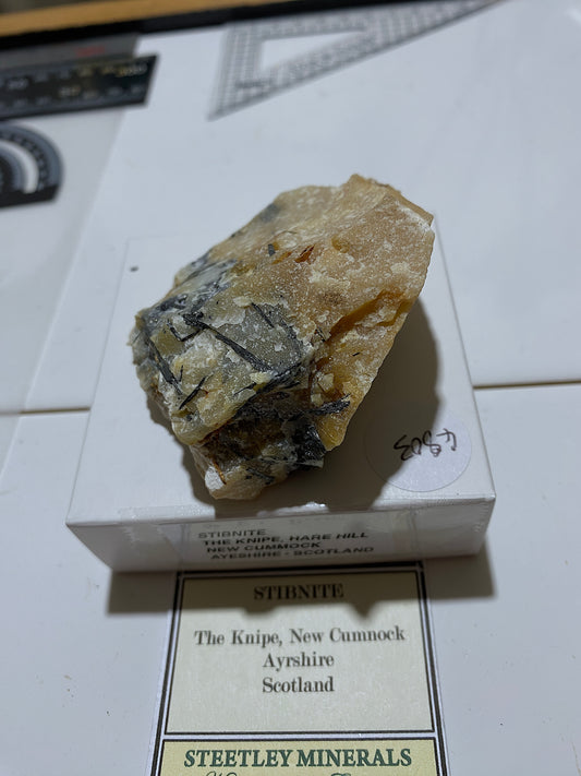 STIBNITE ON MATRIX : THE KNIPE, HARE HILL, AYRSHIRE, SCOTLAND 130g MF4803