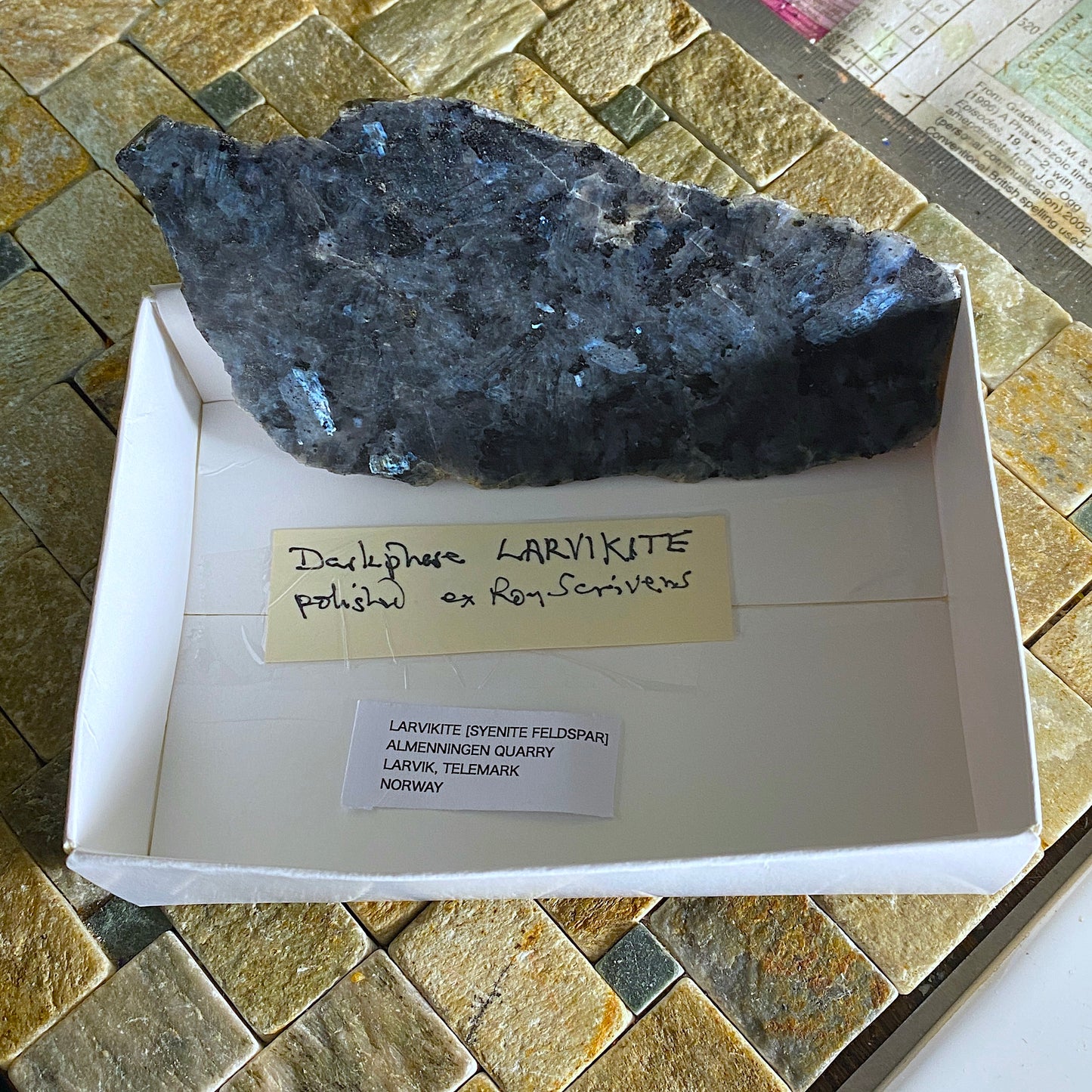 LARVIKITE [SYENITE FELDSPAR], LARVIK, NORWAY,  84g MF1506