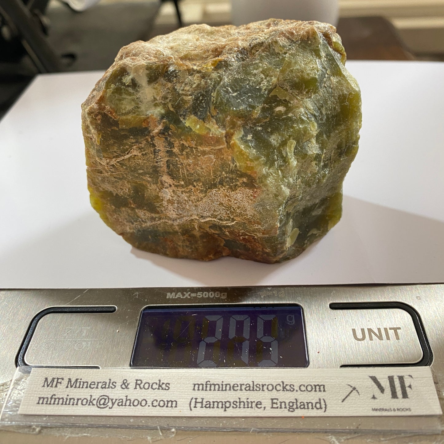 OPAL :  OLIVE VARIETY - TANAMARINA BEKISOPA, IKALAMOVONY, MADAGASCAR  275g MF886