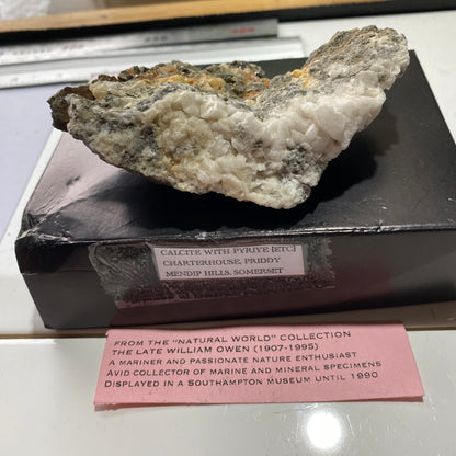 CALCITE WITH TRACES PYRITE [ETC] - CHARTERHOUSE, PRIDDY, SOMERSET 181g MF881